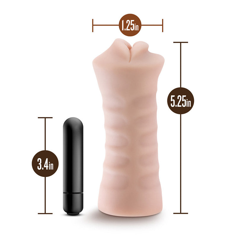 Blush BL-73523 M For Men Skye Vibrating Mouth Stroker Measurements