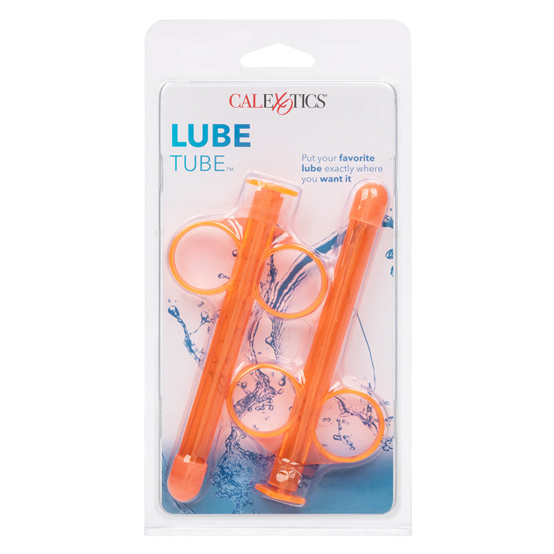 CalExotics SE-2380-03-2 Lube Tube Syringe Style Lubricant Applicators Orange Package Front