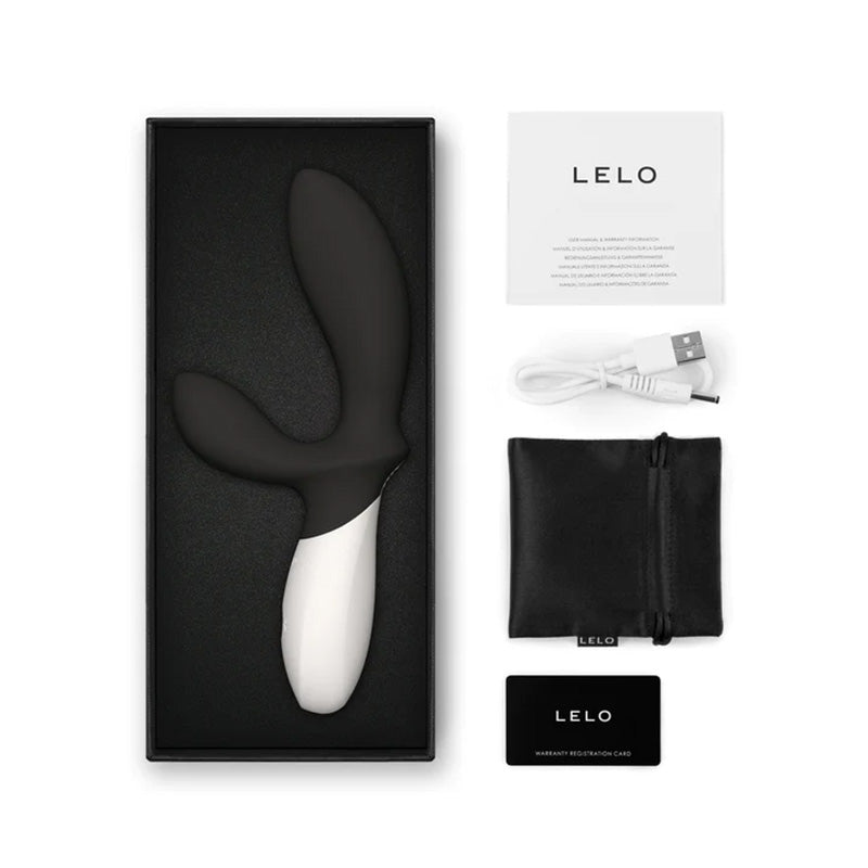 LELO Loki Wave 2 Prostate Massager Black Package Contents