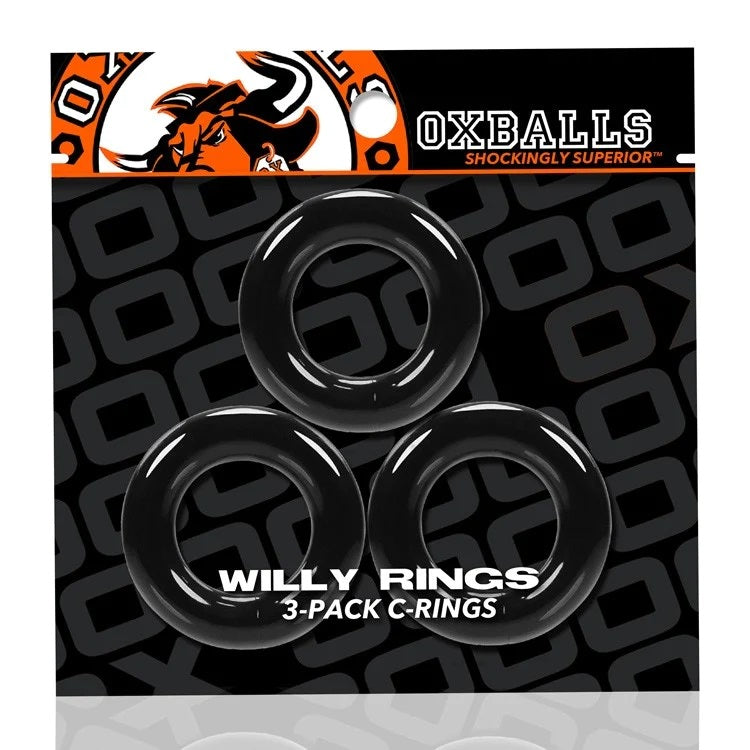Oxballs Willy Rings 3-Pack Cock Rings Black