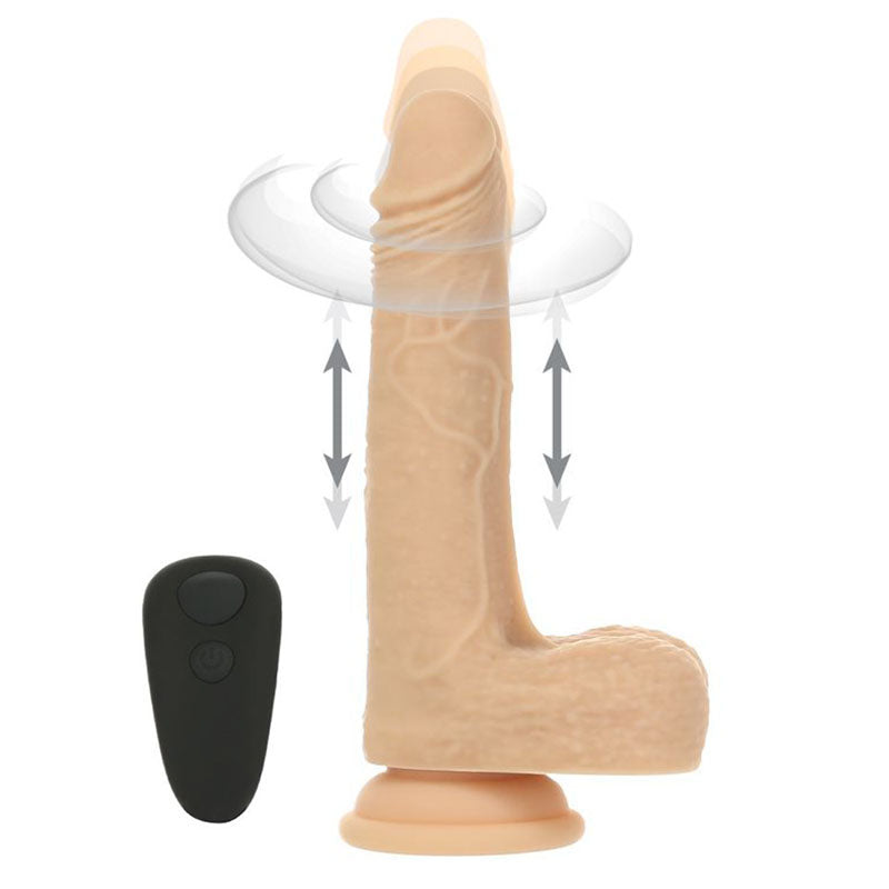 Crazy Guy 7.5" Rotating Vibrating & Thrusting Dong