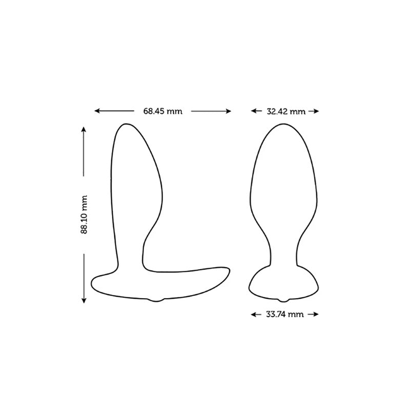 We-Vibe Ditto SNDTSG4 Interactive Butt Plug Purple Measurements