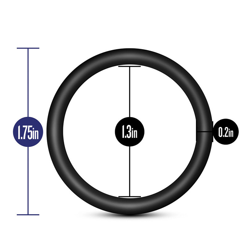 Blush BL-71815 Performance VS1 Pure Premium Silicone Cock Rings - Medium - Black Measurements