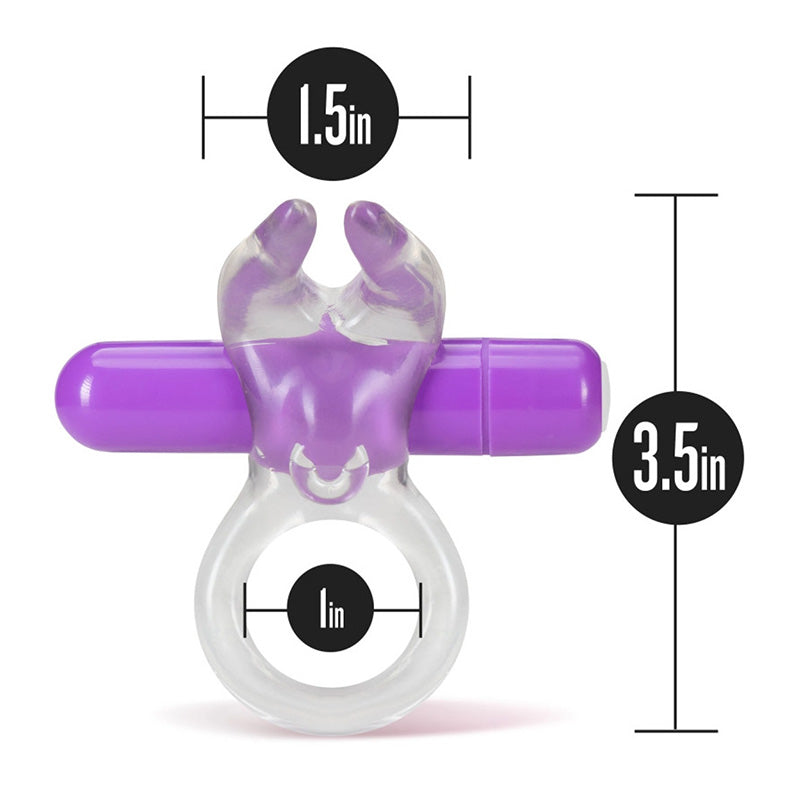 Blush BL-74201 Play with Me Bull Vibrating C-Ring Purple Measurements