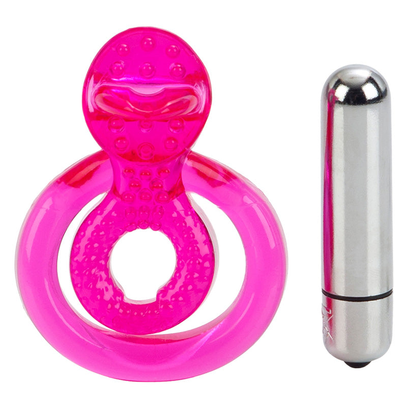 CalExotics SE-1801-30-3 Dual Clit Flicker Vibrating Cock Ring