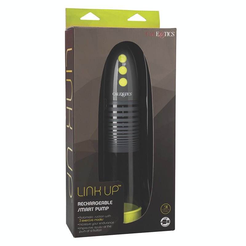 CalExotics SE-1352-50-3 Link Up Rechargeable Smart Pump Penis Enlarger Package Front