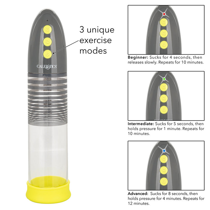 CalExotics SE-1352-50-3 Link Up Rechargeable Smart Pump Penis Enlarger Settings