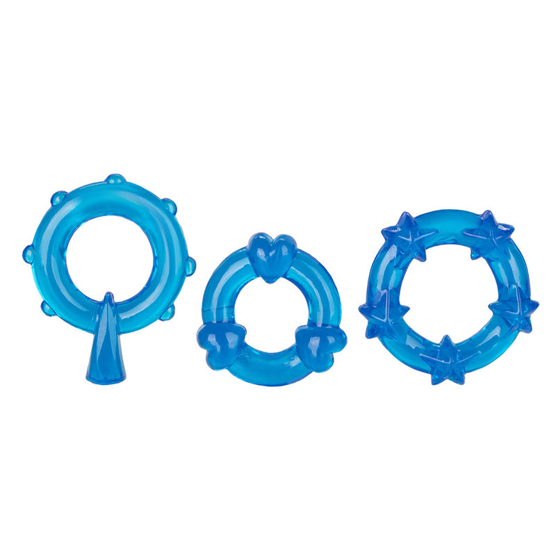 CalExotics SE-1429-35-2 Magic C-Rings Cock Ring Set Blue