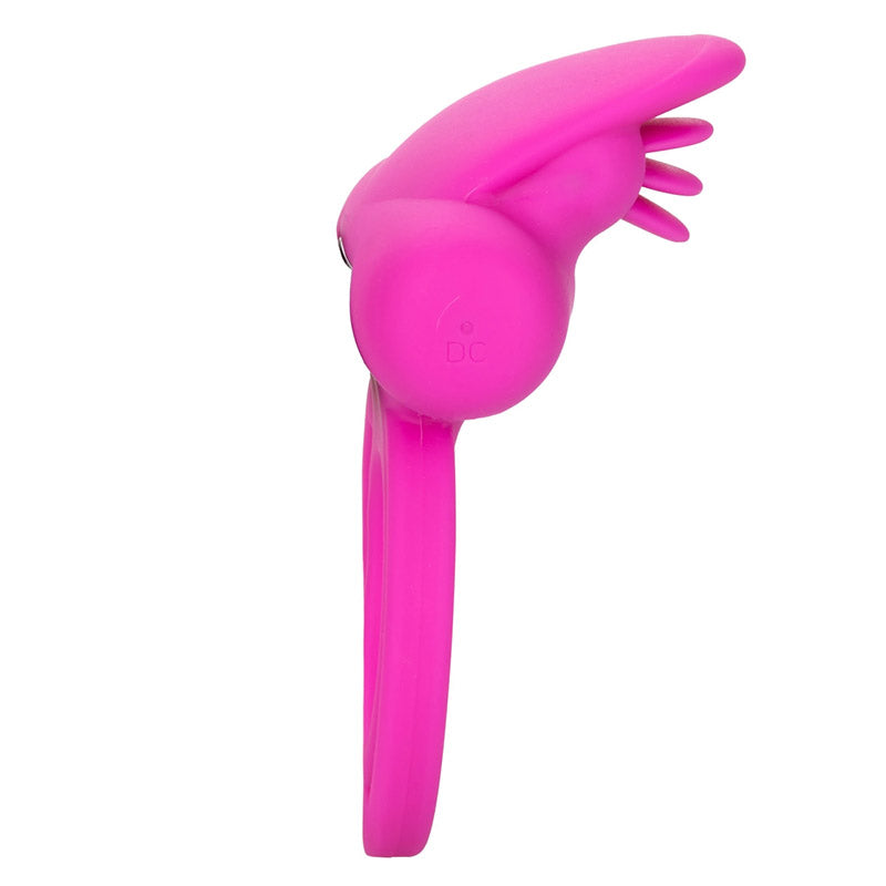 CalExotics  SE-1843-10-3 Silicone Rechargeable Dual Clit Flicker Vibrating Cock Ring