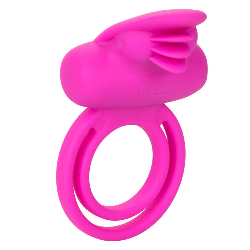 CalExotics  SE-1843-10-3 Silicone Rechargeable Dual Clit Flicker Vibrating Cock Ring