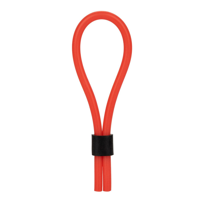 CalExotics SE-1408-11-2 Silicone Stud Lasso Cock Ring - Red