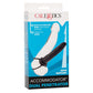 Accommodator Dual Penetrator Wearable Black DP Cock Ring Dildo - Box Front