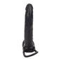 Accommodator Dual Penetrator Wearable Black DP Cock Ring Dildo