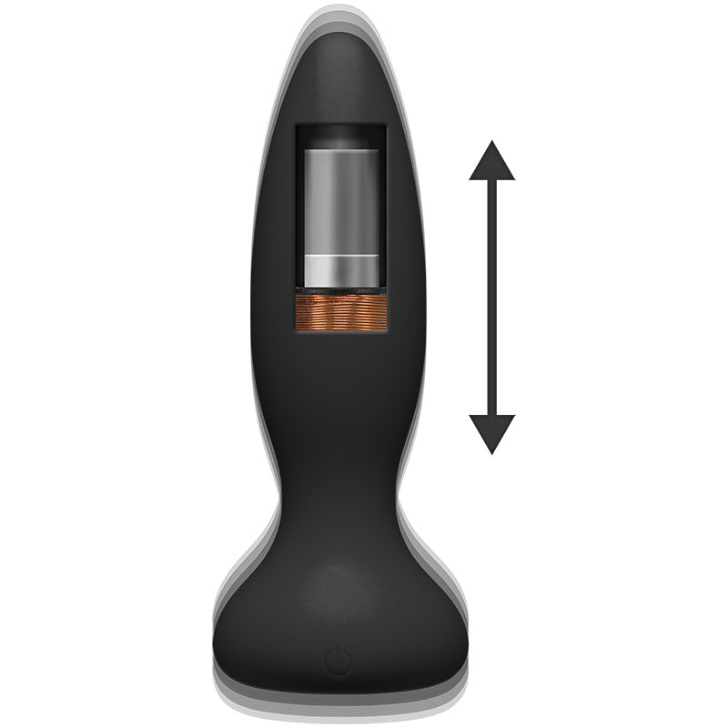 Doc Johnson 0300-07-BX A-Play Thrust Adventurous Rechargeable Silicone Anal Plug with Remote Black