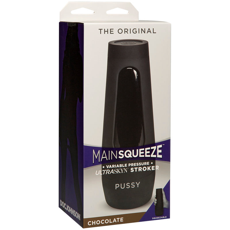 Doc Johnson 5202-03-BX Main Squeeze The Original Pussy Stroker Chocolate Package
