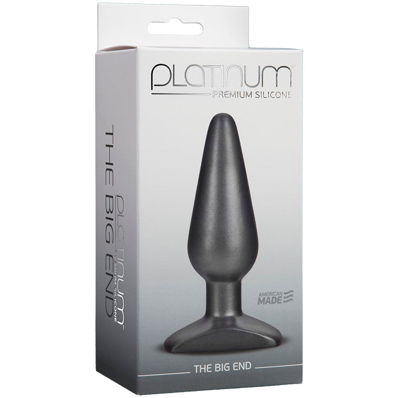 Doc Johnson 0103-05-BX Platinum Premium Silicone The Big End Butt Plug - Charcoal Package