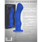 Joy Ride With Power Boost Vibrating Blue Silicone Dildo - Box Back