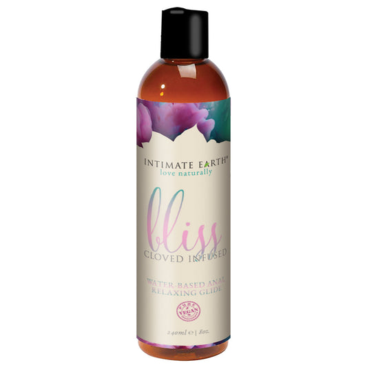Intimate Earth Bliss Water-Based Anal Relaxing Glide Lubricant 8 oz Bottle