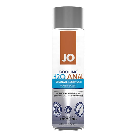 JO H2O Anal Cooling Water-Based Lubricant 4 oz 120 ml