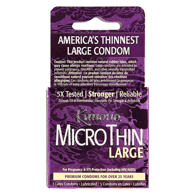 Kimono MicroThin Large Condoms 3 Pack