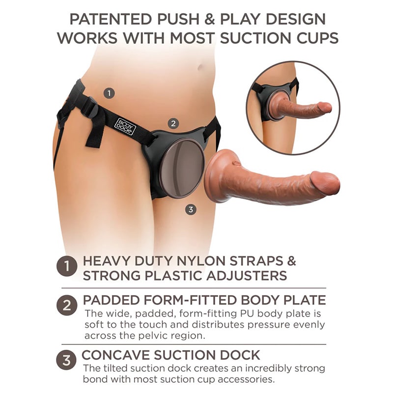 PD5783-22 King Cock Elite Comfy Silicone Body Dock Strap-On Kit