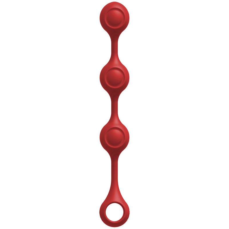 Doc Johnson 2401-57-CD Kink Weighted Silicone Anal Balls Red