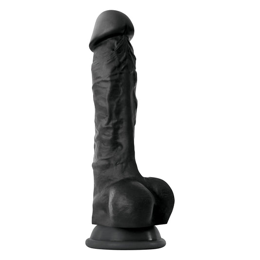 Colours Pleasures 7 Inch Realistic Silicone Dildo - Black