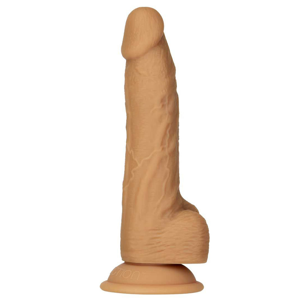 Naked Addiction 8 Inch Silicone Dual Density Dildo - Caramel