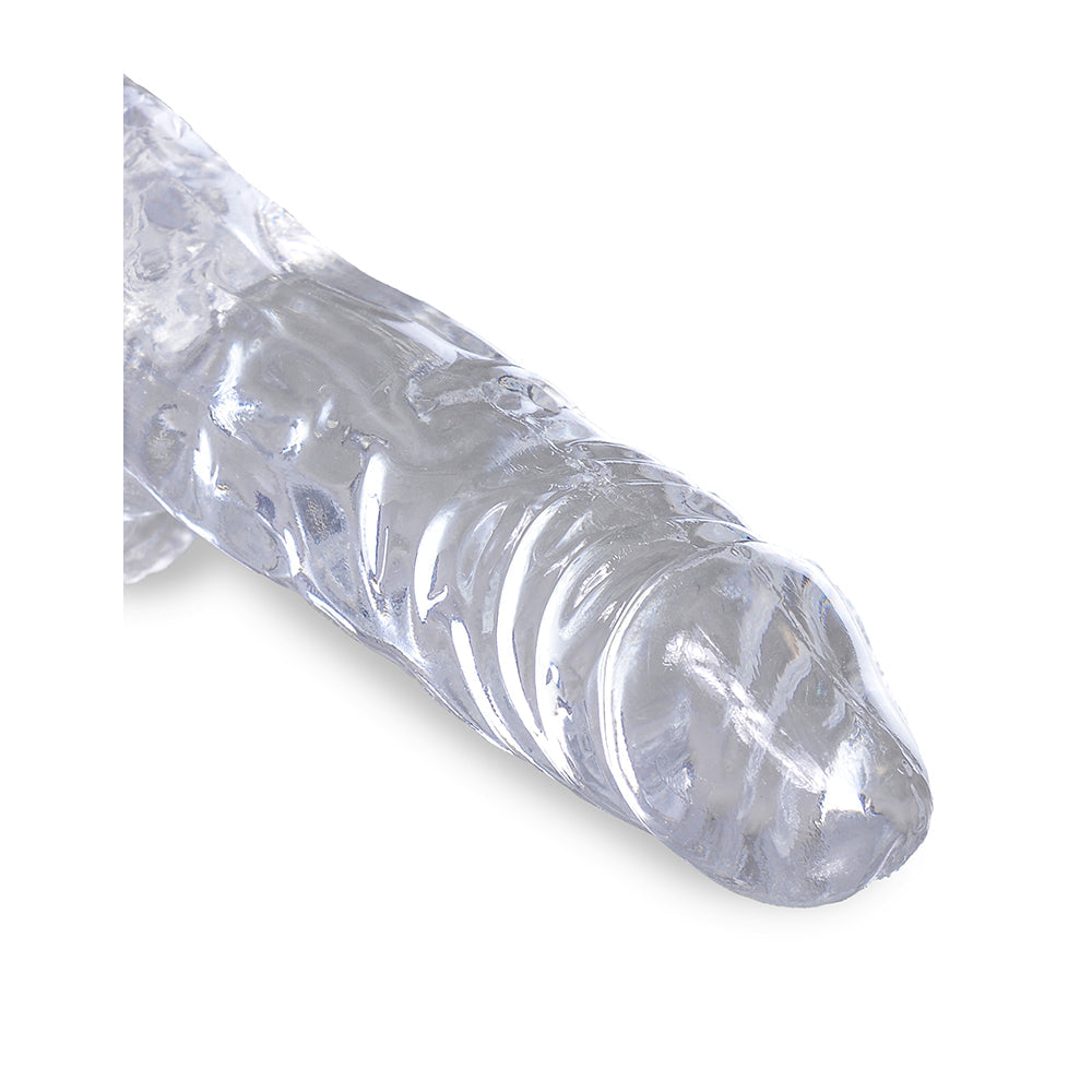 King Cock Clear 4 Inch Cock with Balls Small Realistic Dildo