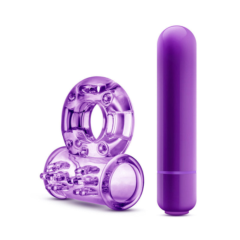 Blush BL-77901 Play With Me Couples Play Vibrating Cock Ring Purple