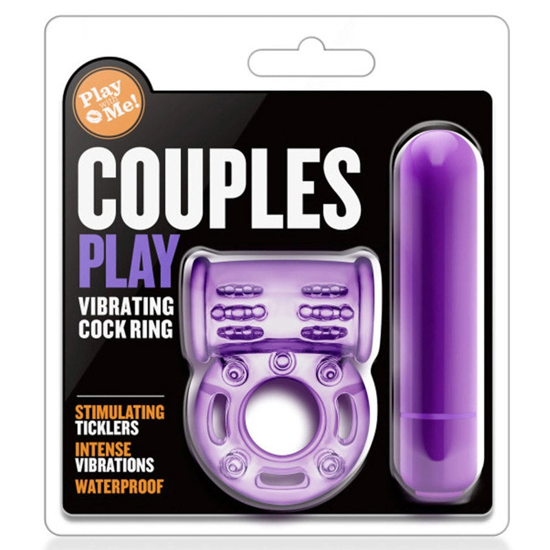 Blush BL-77901 Play With Me Couples Play Vibrating Cock Ring Purple Package