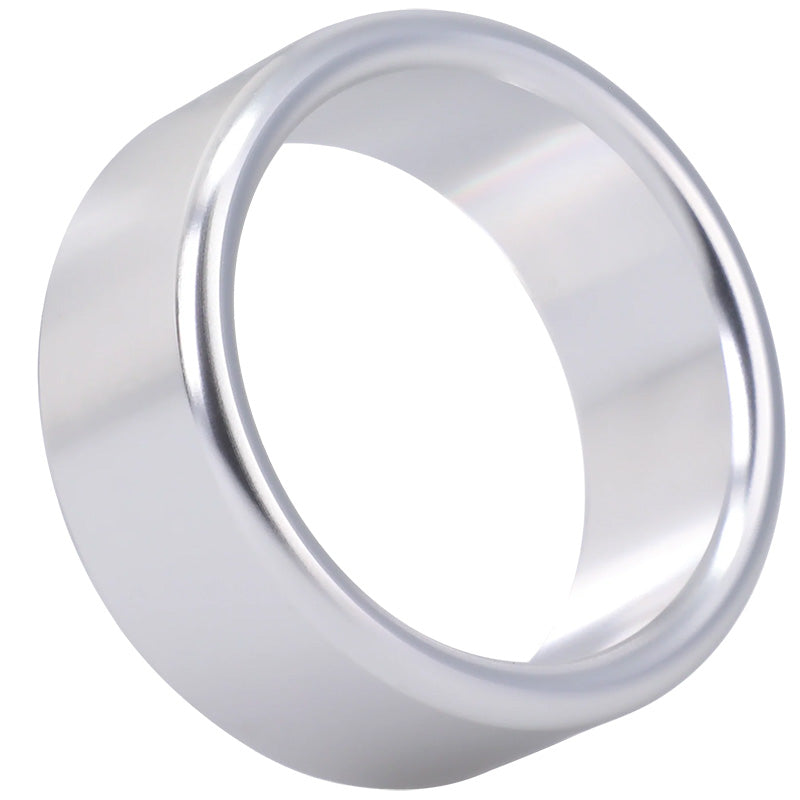 Rock Solid Brushed Alloy Metal Cock Ring - Medium