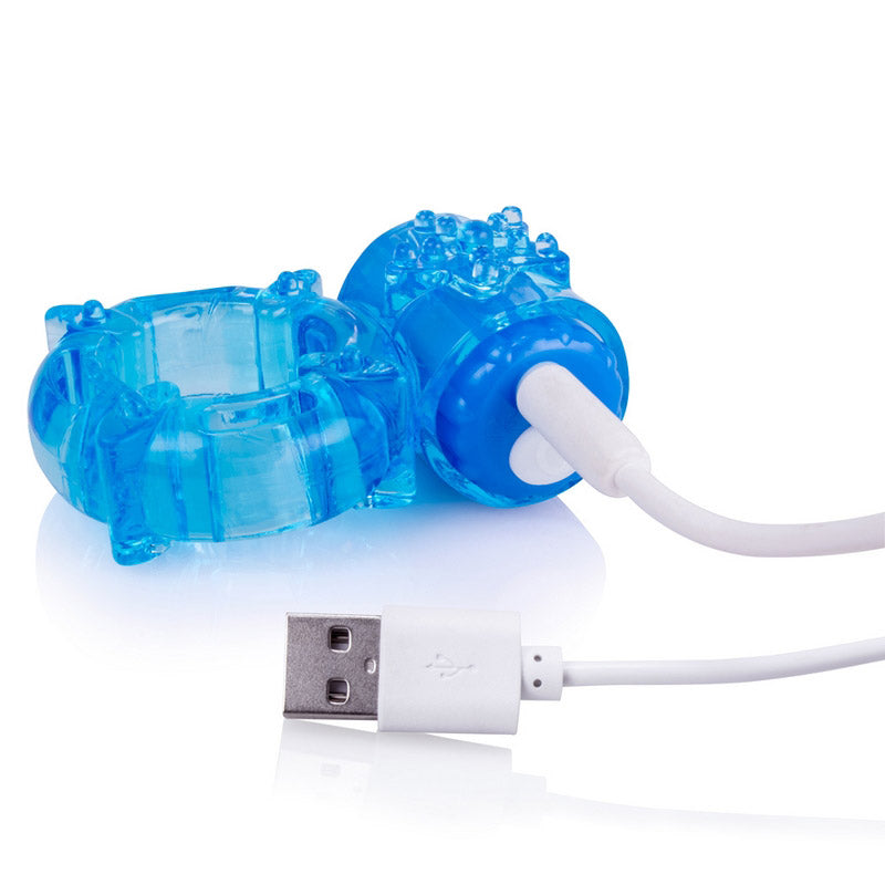 Screaming O Charged BigO Vibrating Cock Ring - Blue