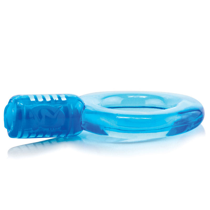 Screaming O GO-BU-110 GO Vibe Ring Disposable Cock Ring- Blue