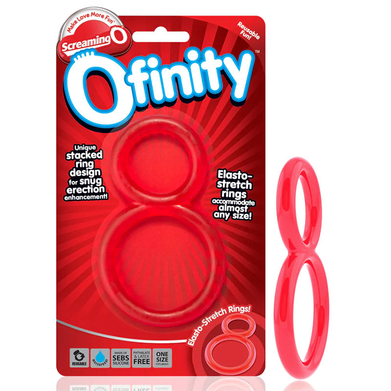 Screaming O OFY-R-101 Ofinity Double Cock Ring Red