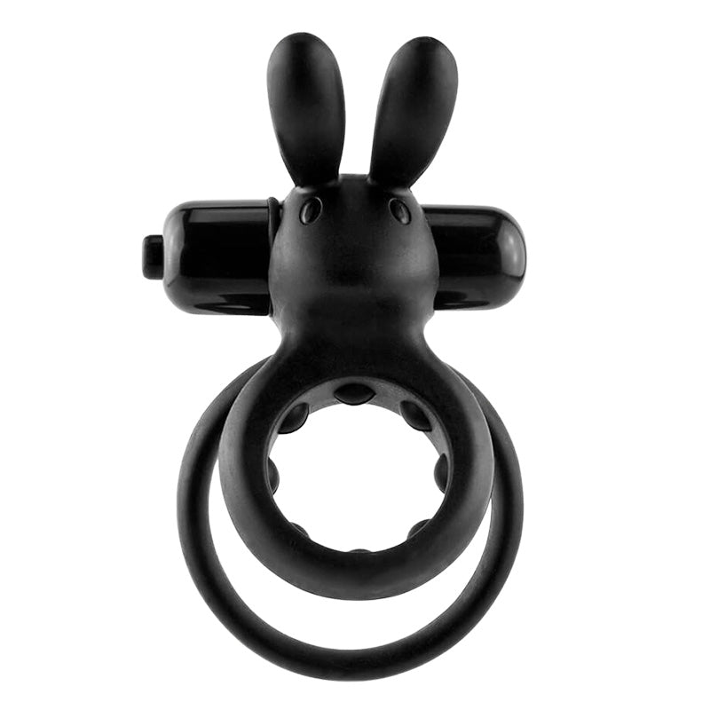 Screaming O Ohare Wearable Rabbit Vibe Cock Ring Black