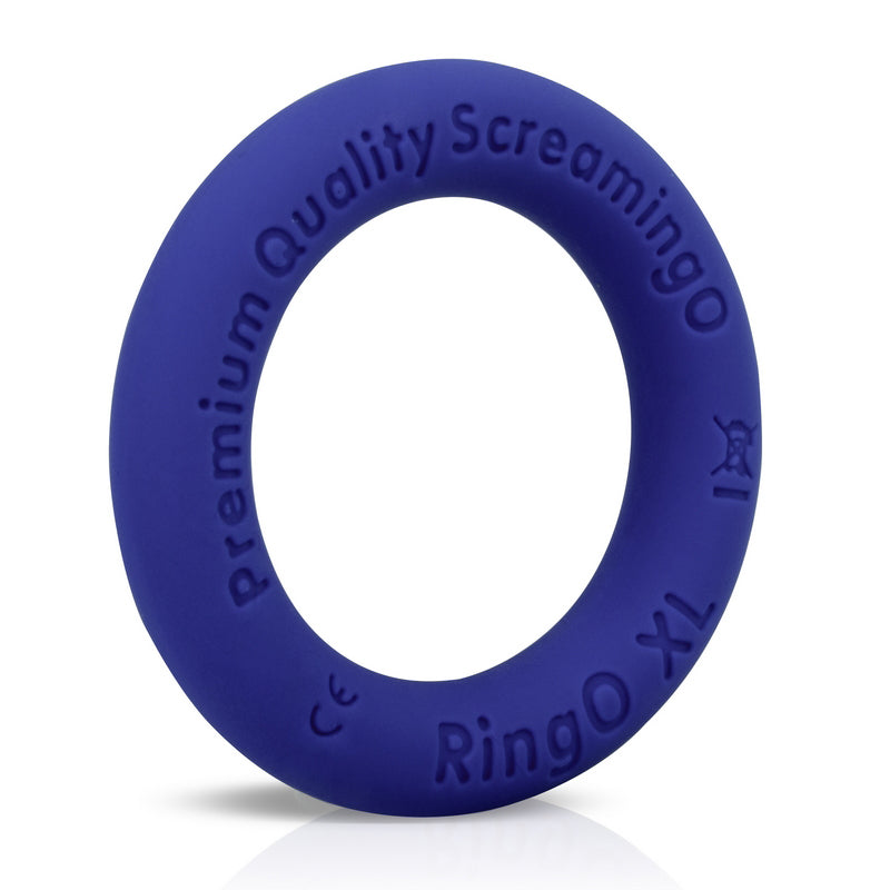 Screaming O RingO Ritz XL Silicone Cock Ring - Blue