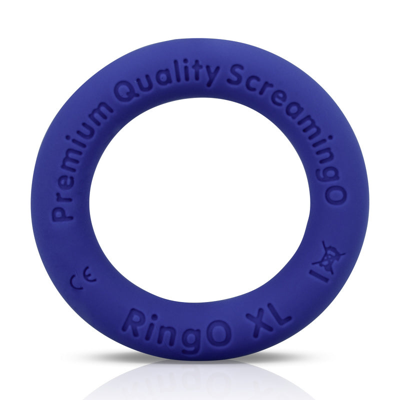 Screaming O RingO Ritz XL Silicone Cock Ring - Blue