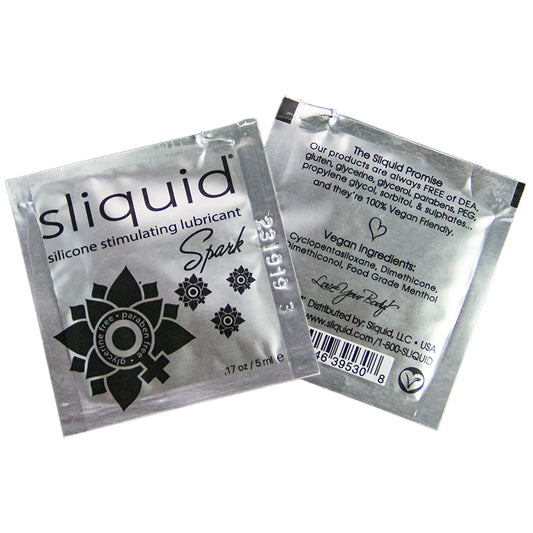 Sliquid Spark Silicone Stimulating Lubricant Foil Pack 5 ml 0.17 oz