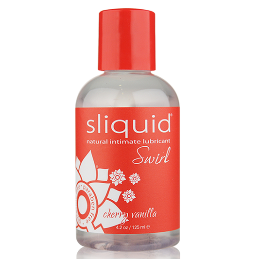 Sliquid Swirl Flavoured Water-Based Lubricant Cherry Vanilla 4.2 oz 125 ml Bottle
