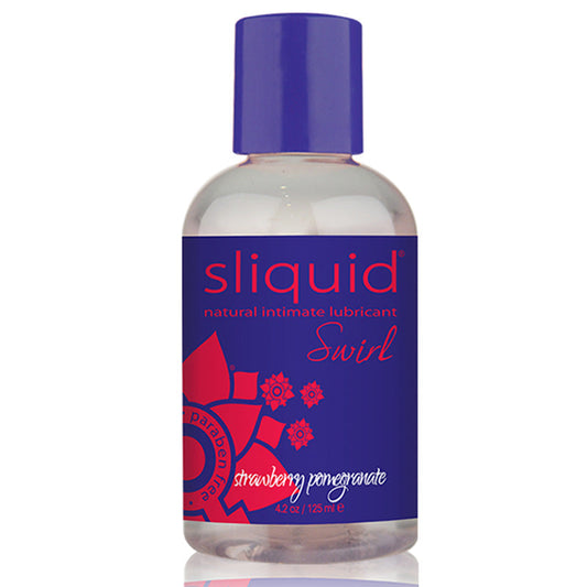 Sliquid Swirl Flavored Lubricant Strawberry Pomegranate 4.2 oz 125 ml Bottle