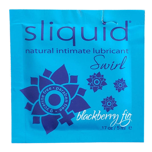 Sliquid Swirl Flavoured Lubricant - Blackberry Fig 5 ml Sample Foil Pack
