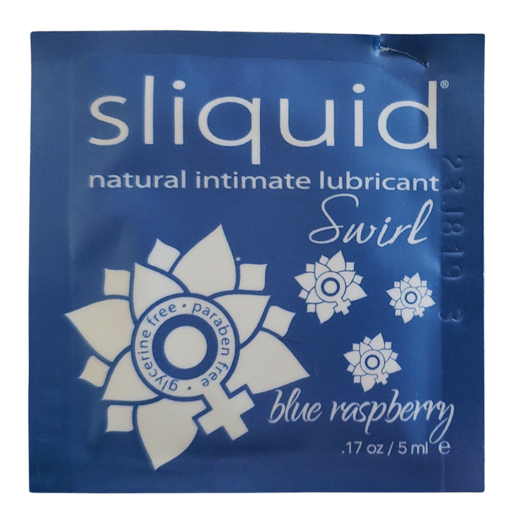 Sliquid Swirl Flavoured Lubricant - Blue Raspberry 5 ml Sample Foil Pack