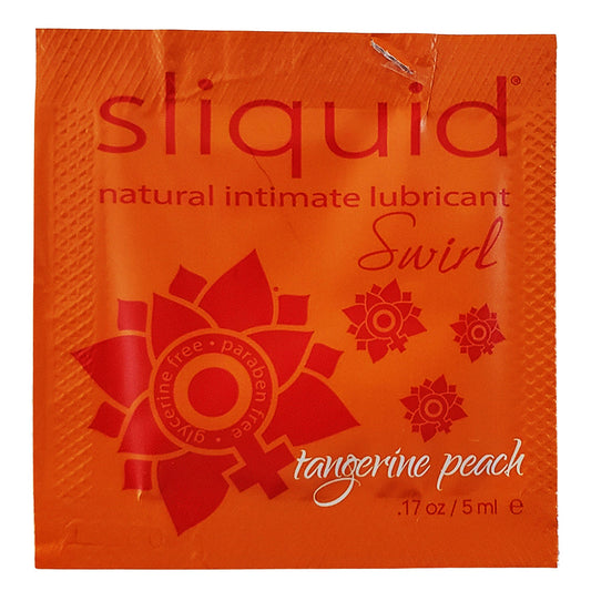 Sliquid Swirl Flavored Lubricant - Tangerine Peach 5 ml Sample Foil Pack
