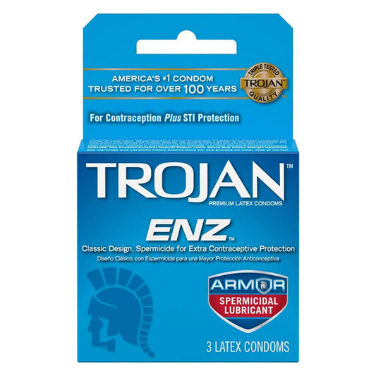 Trojan ENZ Armor Spermicidal Condoms 3 Pack