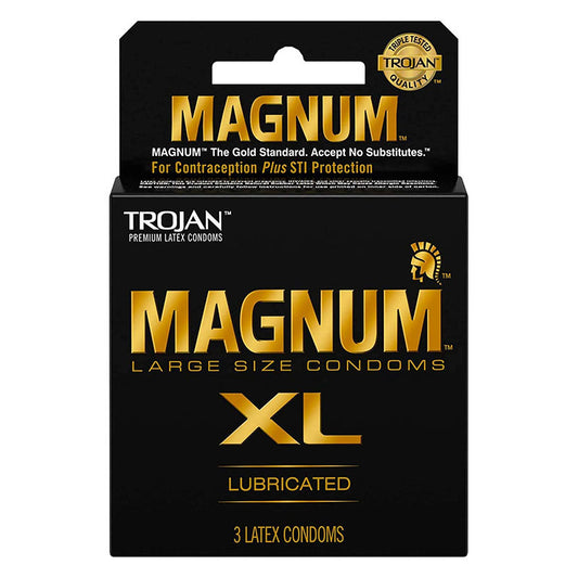 Trojan Magnum XL Condoms - 3 Pack