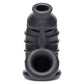 XR Brands AG722-Black Dark Chamber Silicone Chastity Cage - Black