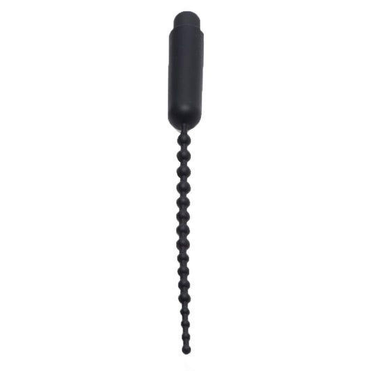 XR Brands AE728 Master Series Dark Rod Vibrating Beaded Silicone Sound