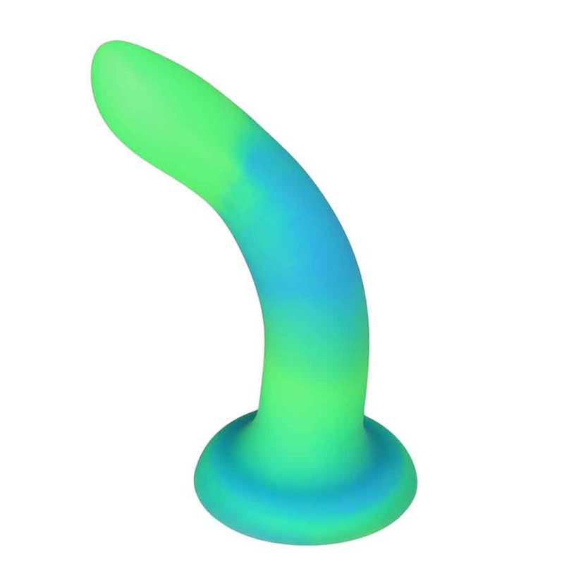 BMS 89614 Rave by Addiction Glow In The Dark Dildo - Blue Green